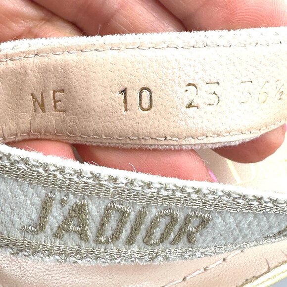 DIOR J'ADIOR Butterfly Macrame Embroidered Slingback Sandals Heels Pumps - Picture 13 of 15